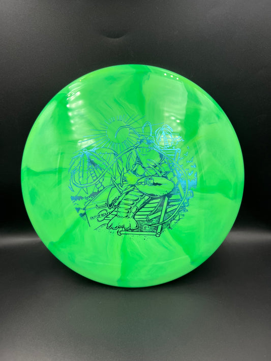 Mint Swirly Apex Lobster Green Blue Stamp - 178g