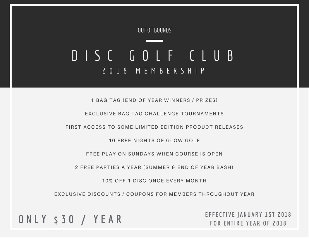 Out of Bounds 2018 Club Memberships