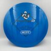 Mint Discs Mason Ford Diamondback in blue Apex plastic with a silver and black stamp.