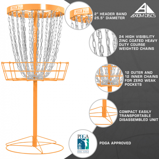 Axiom Pro | Colorful Portable Practice Disc Golf Basket